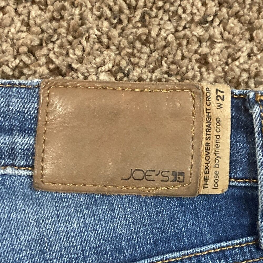 Joe's Jeans The Ex-Lover Straight Crop Womens 27 Blue Distressed Boyfriend Denim - Picture 8 of 9